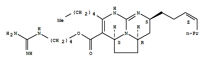1H-5,6,8b-Triazaacenaphthylene-3-carboxylicacid, 7-(3-heptenyl)-2,2a,5,7,8,8a-hexahydro-4-pentyl-,4-[(aminoiminomethyl)amino]butyl ester, [2aS-[2aa,7b(Z),8aa]]-