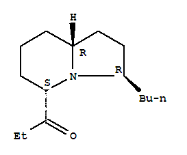 1-Propanone,1-(3-butyloctahydro-5-indolizinyl)-, [3R-(3a,5b,8aa)]-