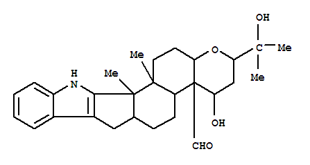 2H-Pyrano[2'',3'':5',6']benz[1',2':6,7]indeno[1,2-b]indole-4a(4bH)-carboxaldehyde,3,4,5,6,6a,7,12,12b,12c,13,14,14a-dodecahydro-4-hydroxy-2-(1-hydroxy-1-methylethyl)-12b,12c-dimethyl-,[2S-(2a,4b,4aa,4bb,6aa,12bb,12ca,14ab)]-