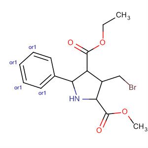 2,4-Pyrrolidinedicarboxylic acid, 3-(bromomethyl)-5-phenyl-, 2-ethyl4-methyl ester, (2R,3R,4R,5S)-rel-