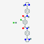 2-chloro-N,N'-bis[4-(4,5-dihydro-1H-imidazol-2-yl)phenyl]benzene-1,4-dicarboxamide dihydrochloride