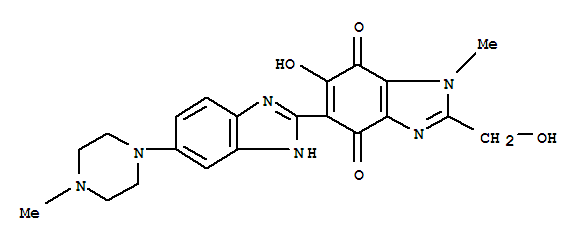 [2,5'-Bi-1H-benzimidazole]-4',7'-dione,6'-hydroxy-2'-(hydroxymethyl)-1'-methyl-6-(4-methyl-1-piperazinyl)-