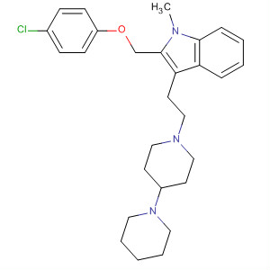 1H-Indole,3-(2-[1,4'-bipiperidin]-1'-ylethyl)-2-[(4-chlorophenoxy)methyl]-1-methyl-