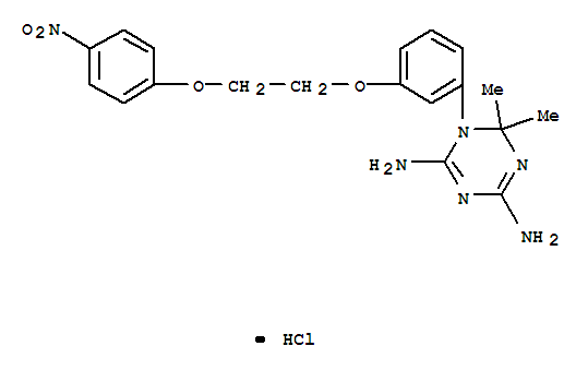 6,6-dimethyl-1-{3-[2-(4-nitrophenoxy)ethoxy]phenyl}-1,6-dihydro-1,3,5-triazine-2,4-diamine