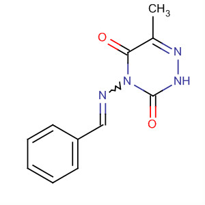 1,2,4-Triazine-3,5(2H,4H)-dione, 6-methyl-4-[(phenylmethylene)amino]-