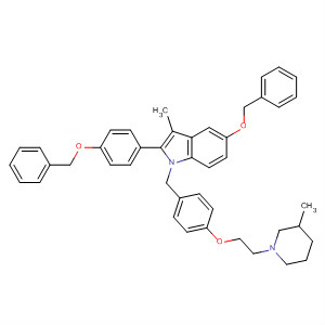 1H-Indole,3-methyl-1-[[4-[2-(3-methyl-1-piperidinyl)ethoxy]phenyl]methyl]-5-(phenylmethoxy)-2-[4-(phenylmethoxy)phenyl]-