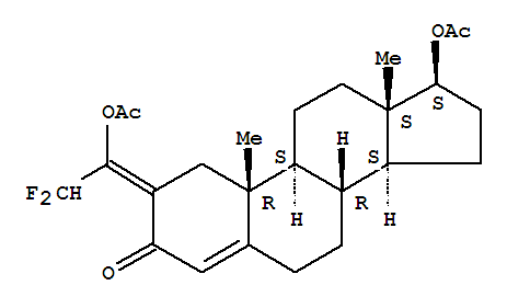 (2Z,17beta)-2-[1-(acetyloxy)-2,2-difluoroethylidene]-3-oxoandrost-4-en-17-yl acetate