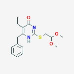 4(1H)-Pyrimidinone, 2-((2,2-dimethoxyethyl)thio)-5-ethyl-6-(phenylmethyl)-