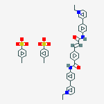 1-ethyl-3-{4-[({4-[(1E)-3-{[4-(1-ethylpyridinium-3-yl)phenyl]amino}-3-oxoprop-1-en-1-yl]phenyl}carbonyl)amino]phenyl}pyridinium bis(4-methylbenzenesulfonate)