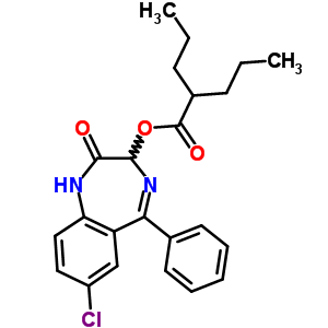 pentanoic acid, 2-propyl-, 7-chloro-2,3-dihydro-2-oxo-5-phenyl-1H-1,4-benzodiazepin-3-yl ester