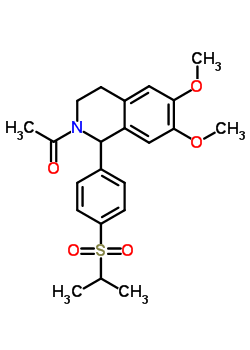 2-ACETYL-6,7-DIMETHOXY-1-(P-(ISOPROPYLSULFONYL)PHENYL)-1,2,3,4-TETRAHYDROISOQUINOLINE