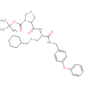 3-Thiazolidinecarboxylic acid,4-[[[(1R)-1-[[(cyclohexylmethyl)thio]methyl]-2-oxo-2-[[(4-phenoxyphenyl)methyl]amino]ethyl]amino]carbonyl]-, 1,1-dimethylethyl ester, (4R)-