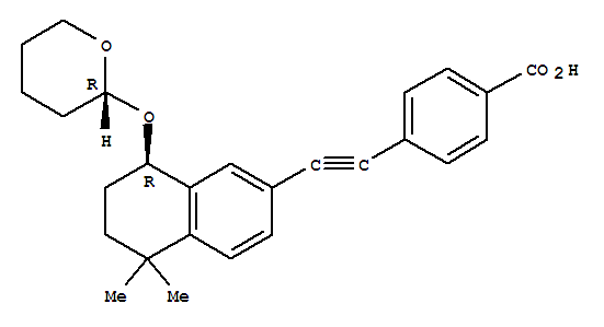 Benzoic acid,4-[2-[(8R)-5,6,7,8-tetrahydro-5,5-dimethyl-8-[[(2R)-tetrahydro-2H-pyran-2-yl]oxy]-2-naphthalenyl]ethynyl]-