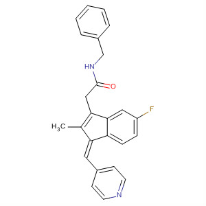 1H-Indene-3-acetamide,5-fluoro-2-methyl-N-(phenylmethyl)-1-(4-pyridinylmethylene)-, (1Z)-