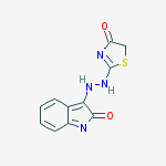 (3E)-3-[(2Z)-(4-Oxo-1,3-thiazolidin-2-ylidene)hydrazono]-1,3-dihydro-2H-indol-2-one
