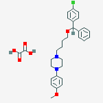 1-[4-[(4-chlorophenyl)-phenylmethoxy]butyl]-4-(4-methoxyphenyl)piperazine; oxalic acid