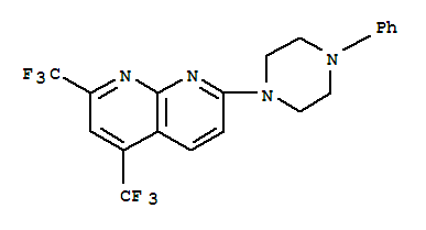 1,8-Naphthyridine,7-(4-phenyl-1-piperazinyl)-2,4-bis(trifluoromethyl)-