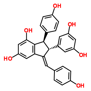 (1E,2R,3R)-2-(3,5-dihydroxyphenyl)-3-(4-hydroxyphenyl)-1-[(4-hydroxyphenyl)methylidene]-2,3-dihydro-1H-indene-4,6-diol