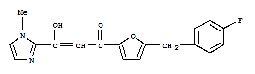 1-[5-(4-fluorobenzyl)furan-2-yl]-3-hydroxy-3-(1-methyl-1H-imidazol-2-yl)prop-2-en-1-one