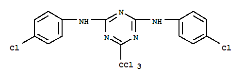 N,N'-bis(4-chlorophenyl)-6-(trichloromethyl)-1,3,5-triazine-2,4-diamine