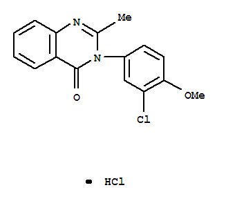 4(3H)-Quinazolinone, 3-(3-chloro-4-methoxyphenyl)-2-methyl-, HCl