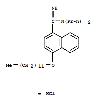 4-(dodecyloxy)-N,N-dipropylnaphthalene-1-carboximidamide hydrochloride (1:1)