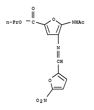 propyl 5-(acetylamino)-4-{[(E)-(5-nitrofuran-2-yl)methylidene]amino}furan-2-carboxylate
