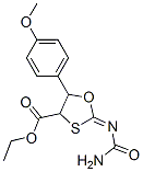 2-(Carbamoylimino)-5-(4-methoxyphenyl)-1,3-oxathiolane-4-carboxylic acid ethyl ester