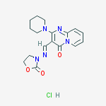 3-[(e)-(4-oxo-2-piperidin-1-ylpyrido[1,2-a]pyrimidin-3-yl)methylideneamino]-1,3-oxazolidin-2-one;hydrochloride