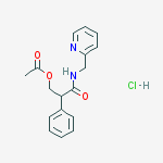 3-oxo-2-phenyl-3-[(pyridin-2-ylmethyl)amino]propyl acetate hydrochloride (1:1)