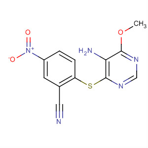 Benzonitrile, 2-[(5-amino-6-methoxy-4-pyrimidinyl)thio]-5-nitro-