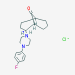 4-(4-fluorophenyl)-1-(9-oxobicyclo[3.3.1]non-2-yl)piperazin-1-ium chloride