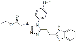 [[5-[2-(1H-Benzimidazol-2-yl)ethyl]-4-(p-methoxyphenyl)-4H-1,2,4-triazol-3-yl]thio]acetic acid ethyl ester