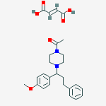 1-acetyl-4-[1-(4-methoxyphenyl)-3-phenylpropyl]piperazine (2E)-but-2-enedioate