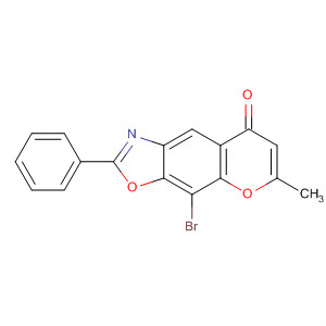 8H-Pyrano[3,2-f]benzoxazol-8-one, 4-bromo-6-methyl-2-phenyl-
