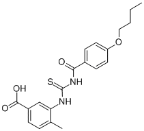 3-[[[(4-BUTOXYBENZOYL)AMINO]THIOXOMETHYL]AMINO]-4-METHYL-BENZOIC ACID