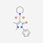 1,5-dimethyl-2-phenyl-4-(piperidin-1-ylsulfonyl)-1,2-dihydro-3H-pyrazol-3-one