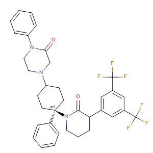 Piperazinone,4-[trans-4-[3-[3,5-bis(trifluoromethyl)phenyl]-2-oxo-1-piperidinyl]-4-phenylcyclohexyl]-1-phenyl-