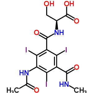N-[3-(acetylamino)-2,4,6-triiodo-5-(methylcarbamoyl)benzoyl]-L-serine