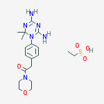 ethanesulfonic acid - 2-[4-(4,6-diamino-2,2-dimethyl-1,3,5-triazin-1(2H)-yl)phenyl]-1-(morpholin-4-yl)ethanone (1:1)