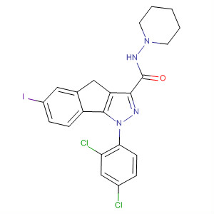 Indeno[1,2-c]pyrazole-3-carboxamide,1-(2,4-dichlorophenyl)-1,4-dihydro-6-iodo-N-1-piperidinyl-