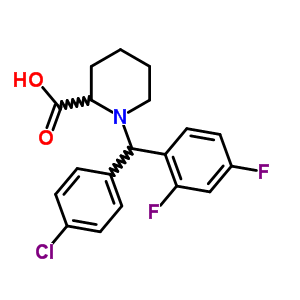 1-[(4-chlorophenyl)(2,4-difluorophenyl)methyl]piperidine-2-carboxylic acid