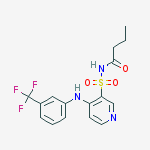 N-[(4-{[3-(trifluoromethyl)phenyl]amino}pyridin-3-yl)sulfonyl]butanamide