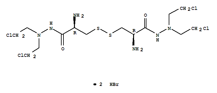 (2R,2'R)-3,3'-disulfanediylbis{1-[2,2-bis(2-chloroethyl)hydrazinyl]-1-oxopropan-2-aminium} dibromide