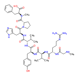 n-methylglycyl-n5-(diaminomethylidene)-l-ornithyl-l-valyl-l-tyrosyl-l-valyl-l-histidyl-l-prolyl-n-methyl-l-phenylalanine