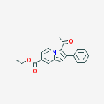 7-Indolizinecarboxylic acid, 3-acetyl-2-phenyl-, ethyl ester