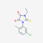 4,5-Imidazolidinedione, 1-(5-chloro-2-methylphenyl)-3-ethyl-2-thioxo-