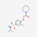 4-[2-(azepan-1-yl)-2-oxoethoxy]-3-methyl-n-propan-2-ylbenzenesulfonamide