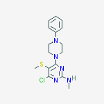4-chloro-N-methyl-5-(methylsulfanyl)-6-(4-phenylpiperazin-1-yl)pyrimidin-2-amine