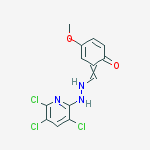 4-methoxy-6-[[2-(3,5,6-trichloropyridin-2-yl)hydrazinyl]methylidene]cyclohexa-2,4-dien-1-one
